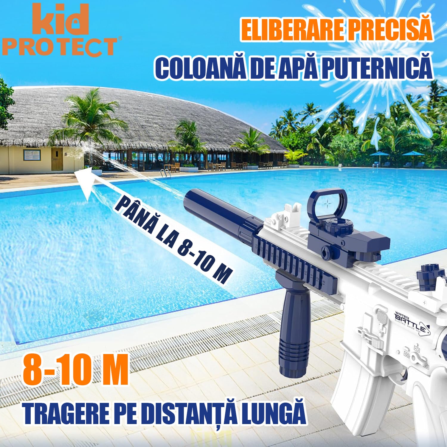 Pistol cu Apa Electric KidProtect WaterRaptor Pistol cu Apa Electric KidProtect WaterRaptor
